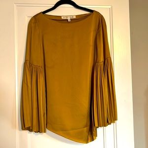 Gold blouse, bell sleeves